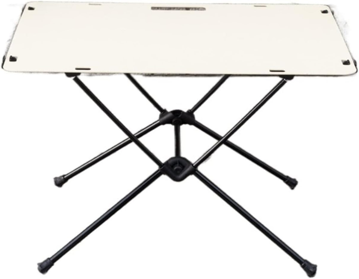 Tavolo da campeggio pieghevole bianco - struttura leggera in alluminio - piano arrotolabile compatto - per pesca picnic barbecue e attività outdoor