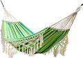 Amaca sospesa con barra in legno e frangia - design decorativo per il relax - seduta portatile confortevole - per interni portico viaggio e attività outdoor