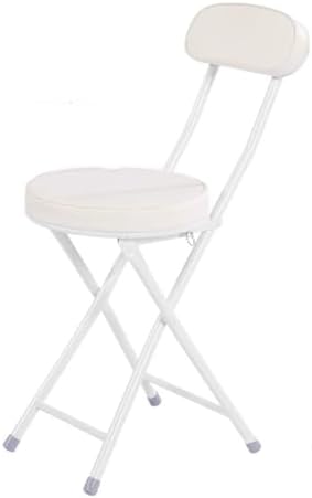Sgabello pieghevole bianco per interni ed esterni - seduta portatile leggera salvaspazio - piedini di protezione per pavimento - per adulti casa eventi e campeggio