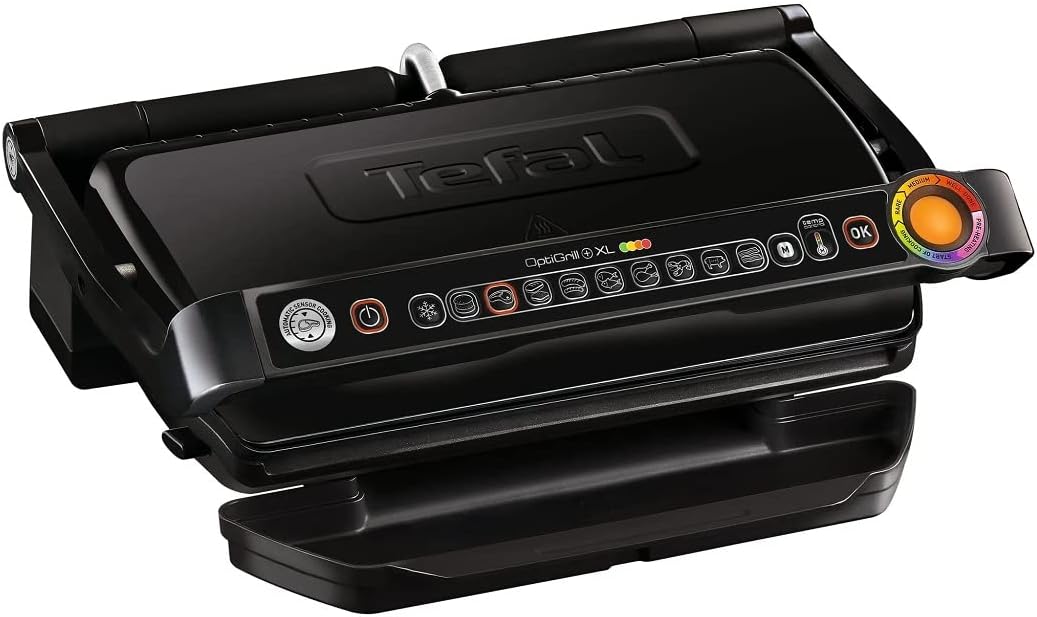 Tefal OptiGrill Plus XL GC722834 - Grill Elettrico Nero - Superficie di Cottura XL - Griglia da Cucina 25 x 30 x 33 cm