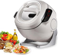 DLLDQBD Wok Automatico per Riso Fritto 6 Litri - Robot da Cucina con Velocità Regolabile - Rotazione Automatica a 360 Gradi - Per Friggere Stufare e Cucinare
