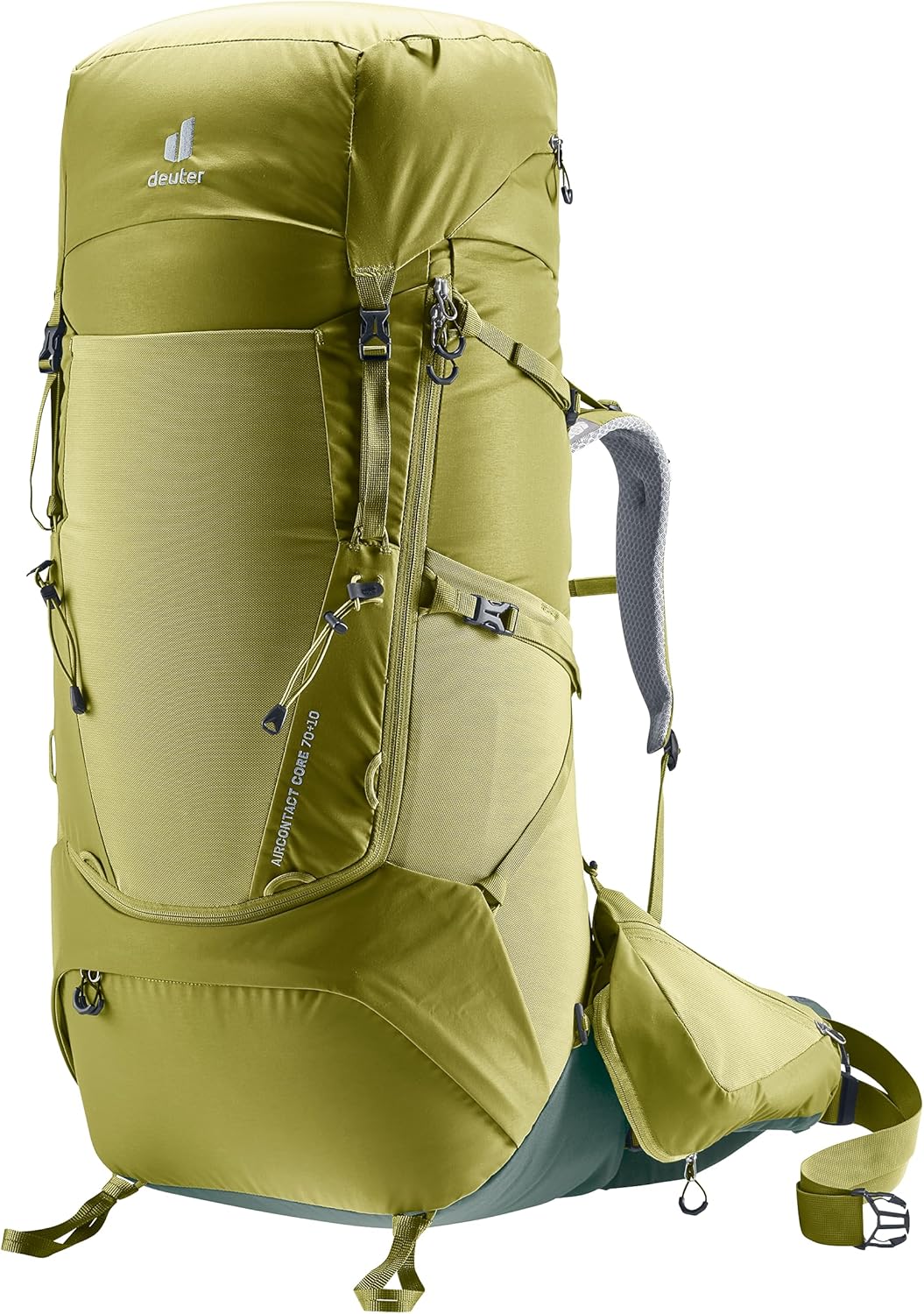 Deuter Aircontact Core 70 + 10 2024 zaino trekking uomo - capacità espandibile 70 + 10 litri - zaino outdoor capiente - per trekking e viaggi di più giorni