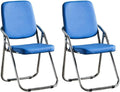 Set di 2 sedie pieghevoli imbottite per ospiti - sedute portatili con cuscino confortevole - struttura salvaspazio per eventi - per casa bar ufficio e conferenze