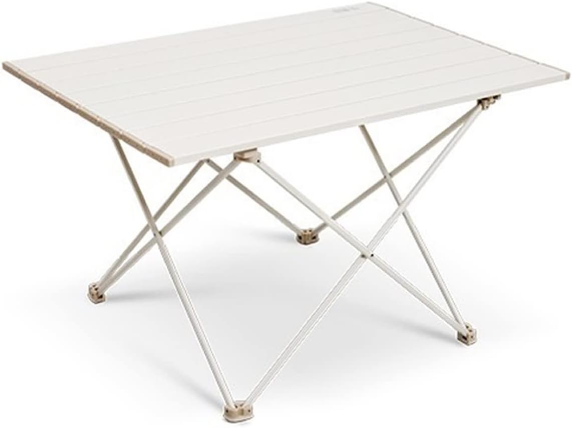Tavolo pieghevole da campeggio bianco - struttura in lega di alluminio - superficie impermeabile - per picnic barbecue e attività outdoor
