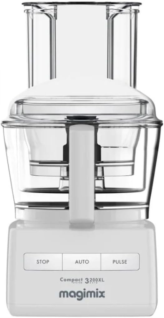 Magimix Compact 3200XL - Robot da cucina 650 W - Vaschetta 2.6 L - Design compatto bianco per preparazioni quotidiane