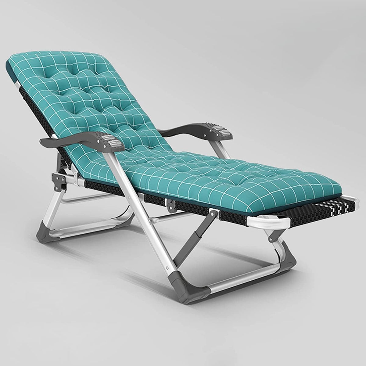 Lettino pieghevole reclinabile YL26120-TY0114 - struttura in lega di alluminio - sedia portatile per riposo - per ufficio casa e balcone