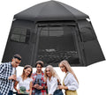 Riparo antipioggia da campeggio nero 130 x 25 x 25 cm - struttura portatile per 1 persona - copertura per attività esterne - per giardino parchi escursioni e picnic