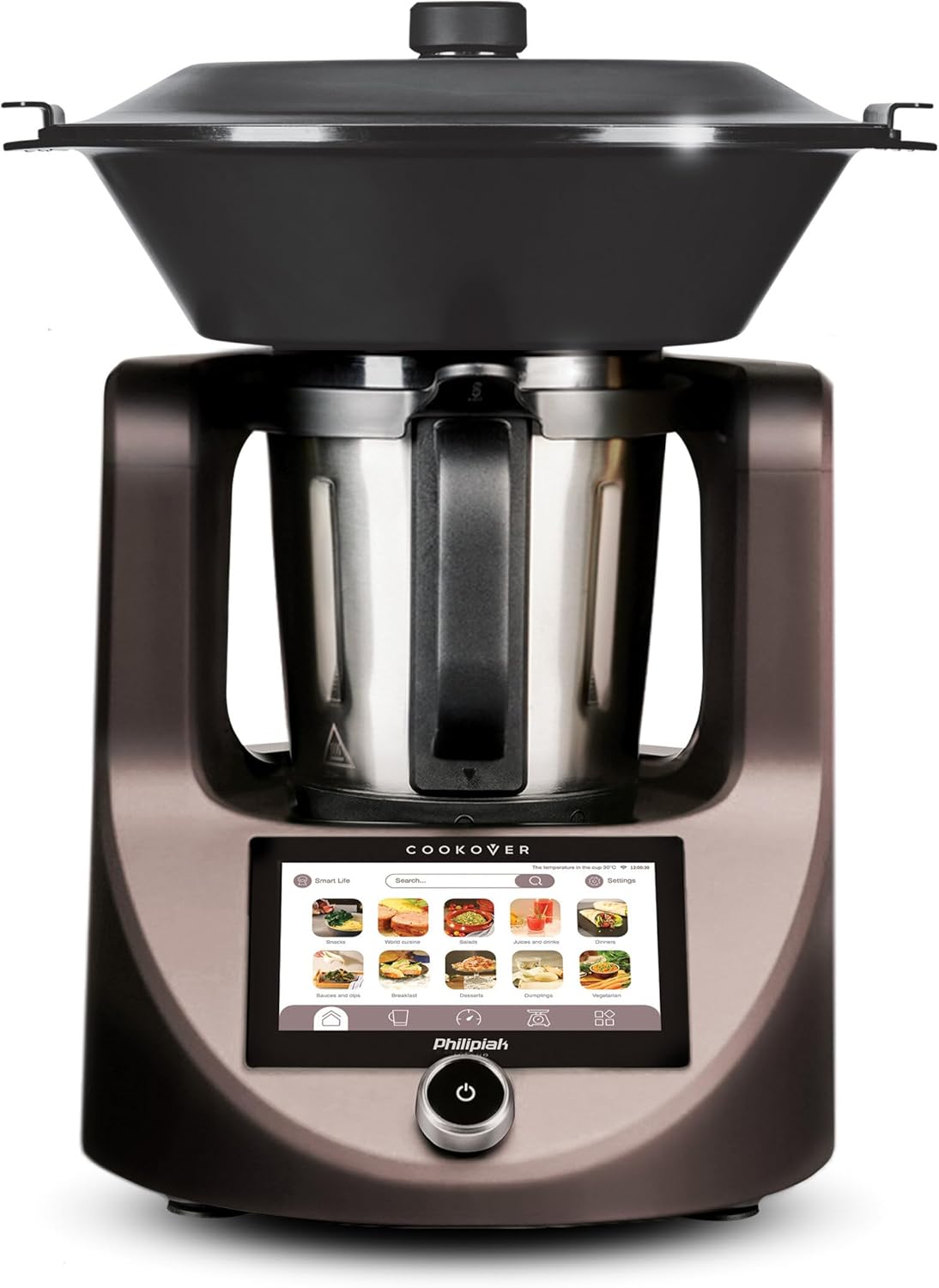 Cookover C-01 - Robot da cucina multifunzione - Cottura a vapore e lenta Sous Vide - Struttura marrone per preparazioni domestiche