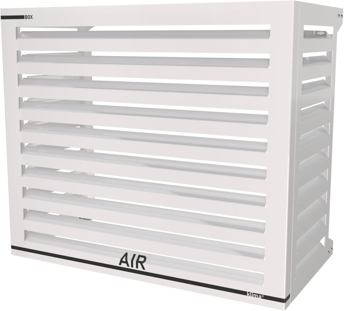 Box Air Klima Cover Clima Blade L - Copri Condizionatore Esterno Bianco - Alluminio Composito con Staffe Inox Regolabili - Protezione Resistente all Acqua da Parete