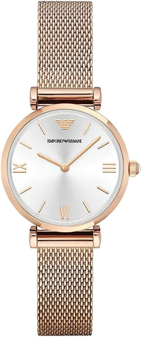 Emporio Armani - Orologio donna con movimento - Struttura in acciaio inossidabile - Design elegante per abbigliamento quotidiano e occasioni curate