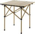 Tavolo pieghevole da campeggio giallo - struttura leggera e portatile - piano per barbecue e attività all'aperto - per campeggio balcone e uso esterno