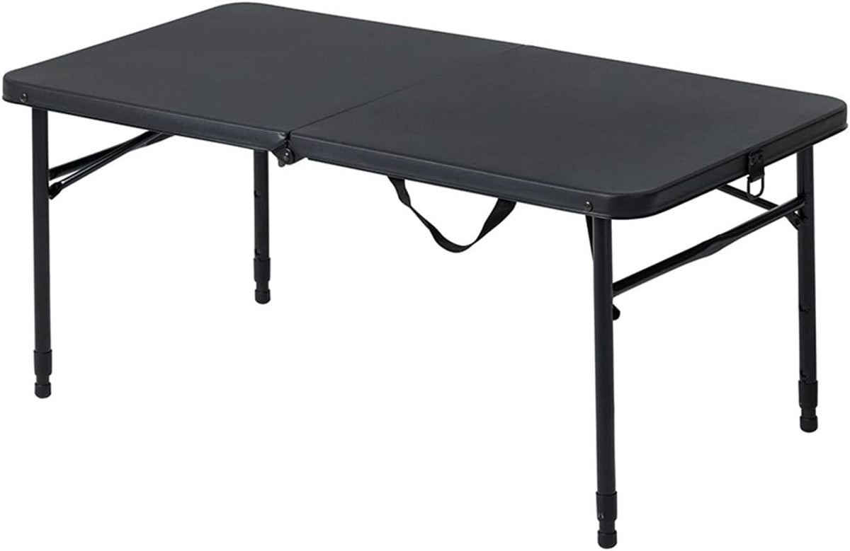 Tavolo pieghevole da picnic - piano in plastica - altezza regolabile e chiusura a metà - tavolo da campeggio portatile per attività outdoor