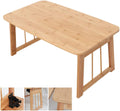 Tavolino basso pieghevole in bambù naturale 80 x 48 x 36 cm - tavolino da letto salvaspazio - design leggero - per divano ufficio picnic e pasti