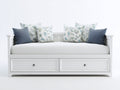 Divano letto-Legno-MDF-207x93x85 cm-Bianco-Costiero contemporaneo