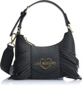 Love Moschino Minizaino Donna Nero - Taglia Unica - Chiusura con Zip - Zaino Compatto da Donna per Uso Quotidiano