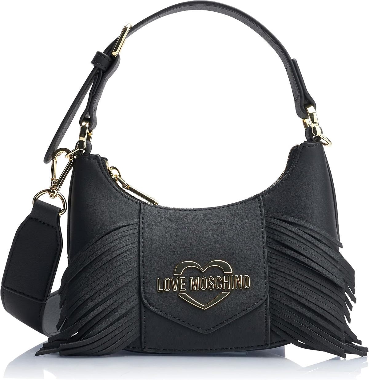 Love Moschino Minizaino Donna Nero - Taglia Unica - Chiusura con Zip - Zaino Compatto da Donna per Uso Quotidiano