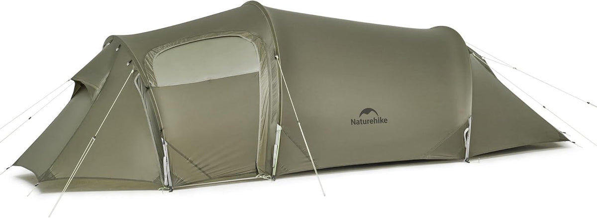 Tenda Naturehike Opalus UL a tunnel per 3 persone 390 x 130 x 105 cm - struttura leggera impermeabile da 2,4 kg - tenda da sole per 4 stagioni - per campeggio e zaino