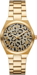 Michael Kors Lennox - Orologio donna al quarzo tre lancette - Finitura tonalità oro - Cinturino in acciaio per stile elegante quotidiano
