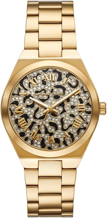 Michael Kors Lennox - Orologio donna al quarzo tre lancette - Finitura tonalità oro - Cinturino in acciaio per stile elegante quotidiano