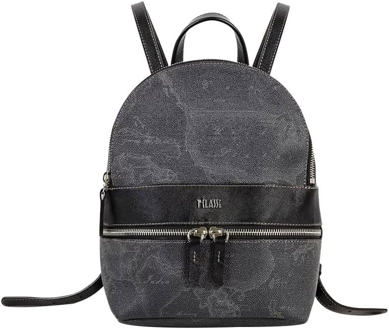 Alviero Martini 1A Classe Geo Black 1PxD098 6426 - Zaino donna nero con logo - Struttura in ecopelle - Design pratico per uso quotidiano