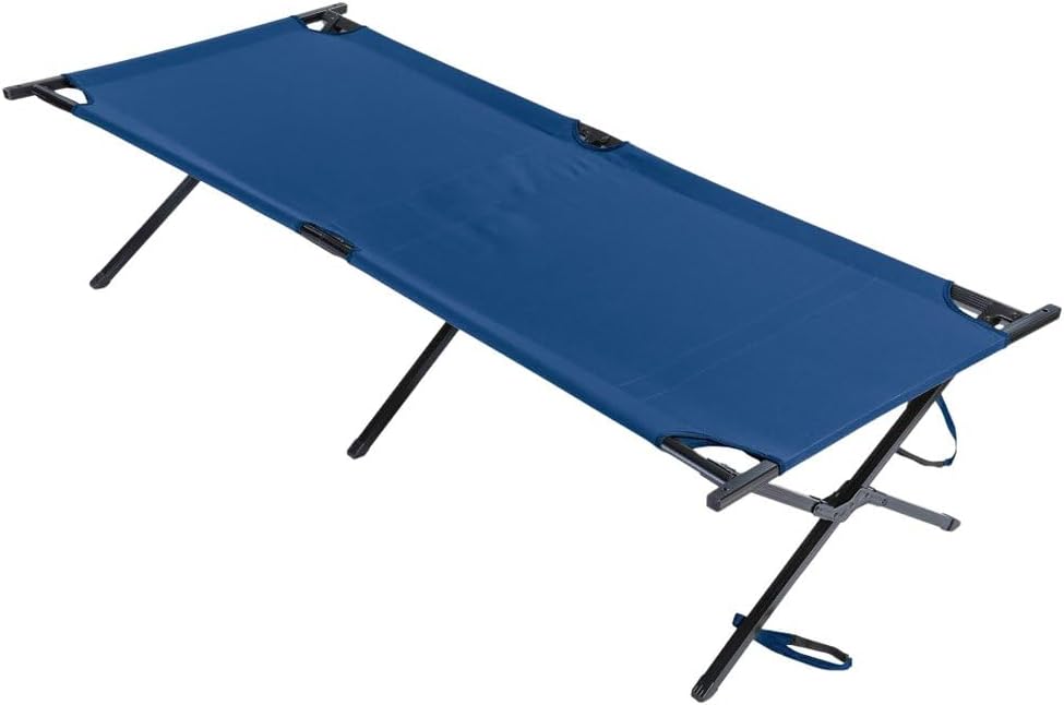 Ferrino Strong COT brandina da campeggio XL - colore blu taglia unica - stile moderno senza assemblaggio - lettino portatile per campeggio e riposo outdoor