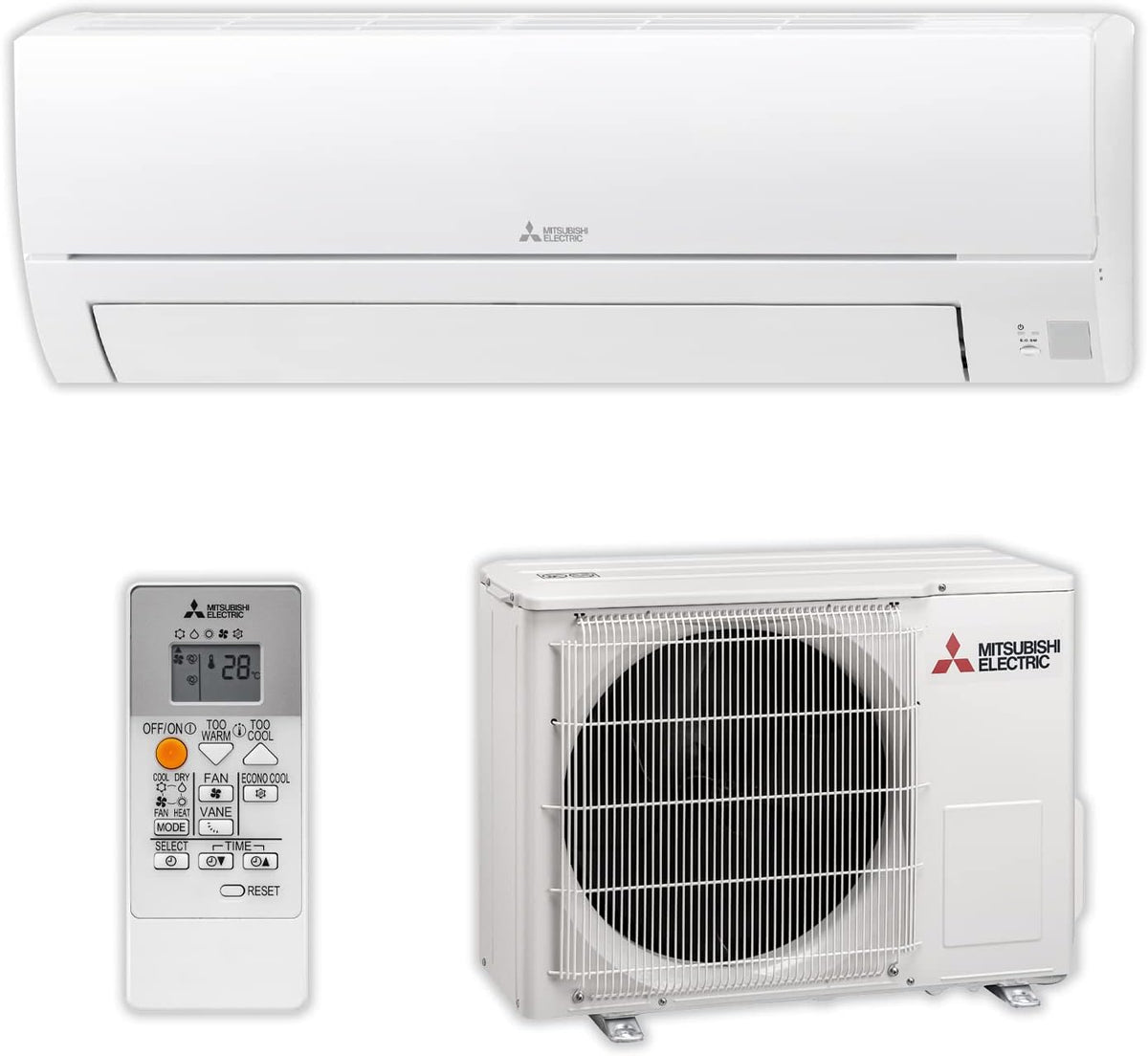 Mitsubishi Electric MSZ-HR35VF - Climatizzatore Monosplit Inverter 12000 BTU - Raffrescamento e Riscaldamento con R32 - Telecomando Incluso e Rumorosità 21 dB