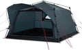 Tenda familiare qeedo Quick Villa 5 grigia per 4 persone - sistema Quick Up ad apertura rapida - rivestimento in poliuretano impermeabile - per campeggio 4 stagioni