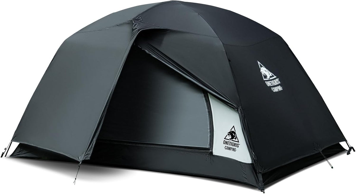Tenda OneTigris Stella nera per 2 persone 210 x 130 x 115,82 cm - nylon e alluminio impermeabile 3000 mm - autoportante da 2 kg - per 4 stagioni trekking e alpinismo