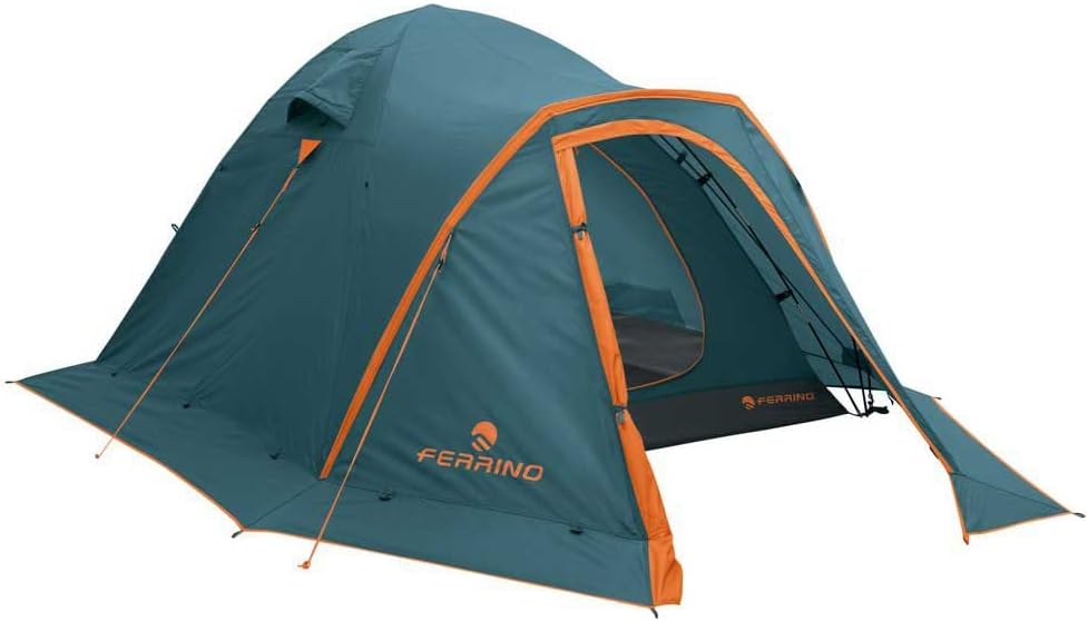 Tenda da campeggio per 3 persone - 310 x 180 x 130 cm forma esagonale - impermeabilità 2000 mm - per trekking viaggi escursioni e campeggio auto