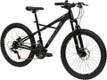 Mountain bike Huffy Korros 24 pollici nera - telaio in lega di acciaio - cambio 21 velocità - sospensione anteriore per bambini e giovani ciclisti