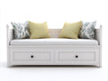 Divano letto-Legno-MDF-209x95x88 cm-Bianco-Classico senza tempo