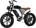 JANSNO bici elettrica Fat Tire per adulti - ruote 20 x 4 pollici e 7 velocità - batteria rimovibile 48 V 14 Ah o 20 Ah - freni a disco e sospensione posteriore