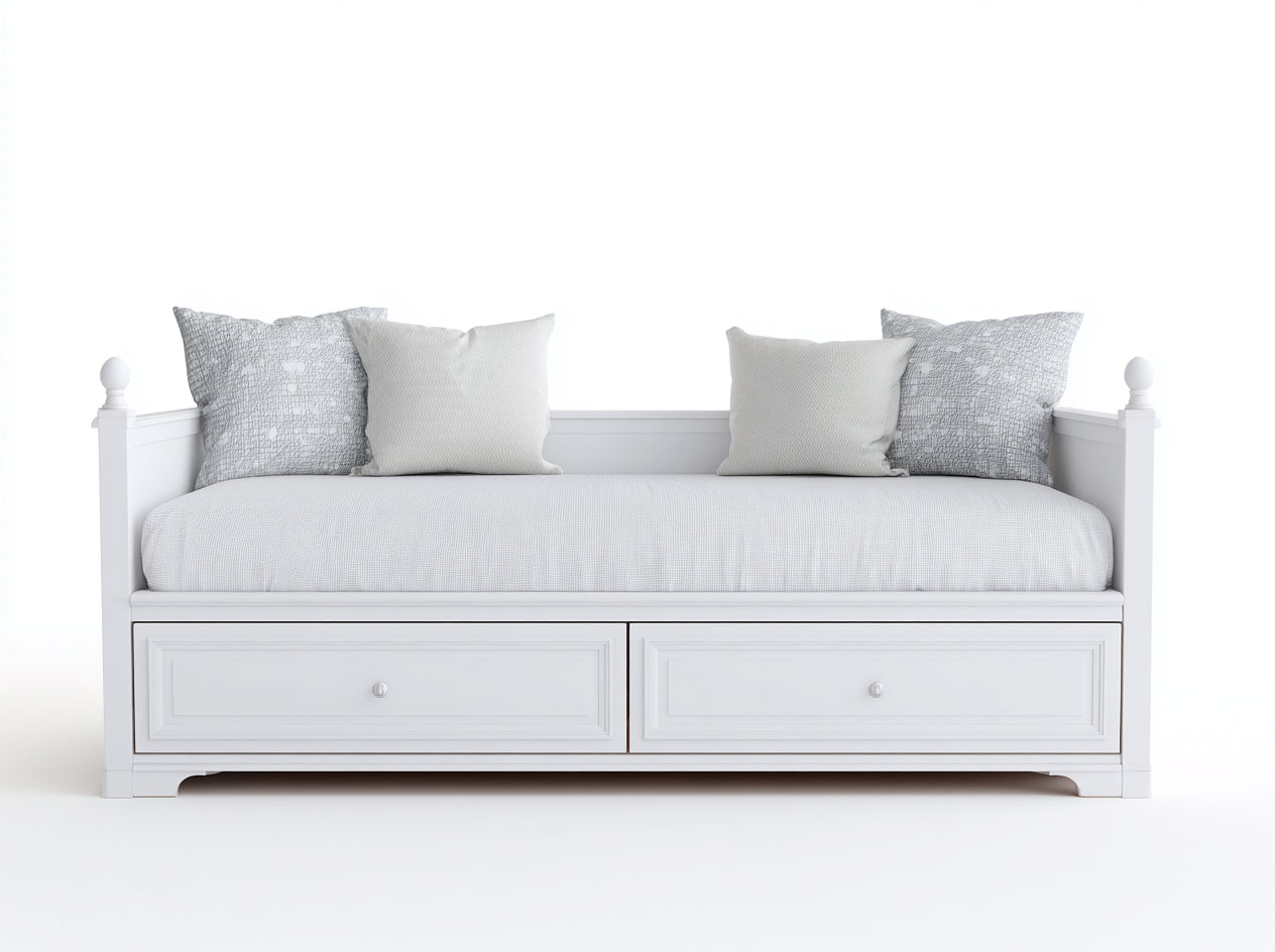Divano letto-Legno-MDF-208x94x88 cm-Bianco-Classico contemporaneo