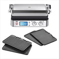 Braun MultiGrill9 CG9043 - Griglia Elettrica 2000 W Nero Inox - Due Termostati Indipendenti e Funzione Boost - Piastre Rimovibili Griglia e Lisce