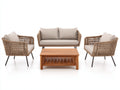 Divani da esterno-rattan-metallo-legno-tessuto-135x78x84 cm-marrone chiaro-beige-leggero contemporaneo