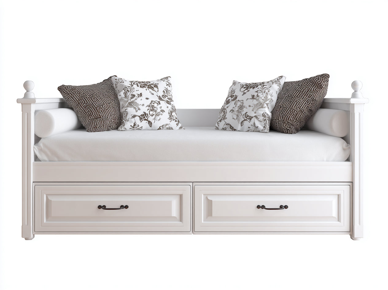 Divano letto-Legno-MDF-210x95x87 cm-Bianco-Classico contemporaneo