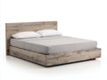 Letto matrimoniale-Legno-221x194x108 cm-Rovere sbiancato-Rustico moderno
