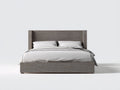 Letto matrimoniale-Legno-215x190x112 cm-Marrone grigio-Moderno