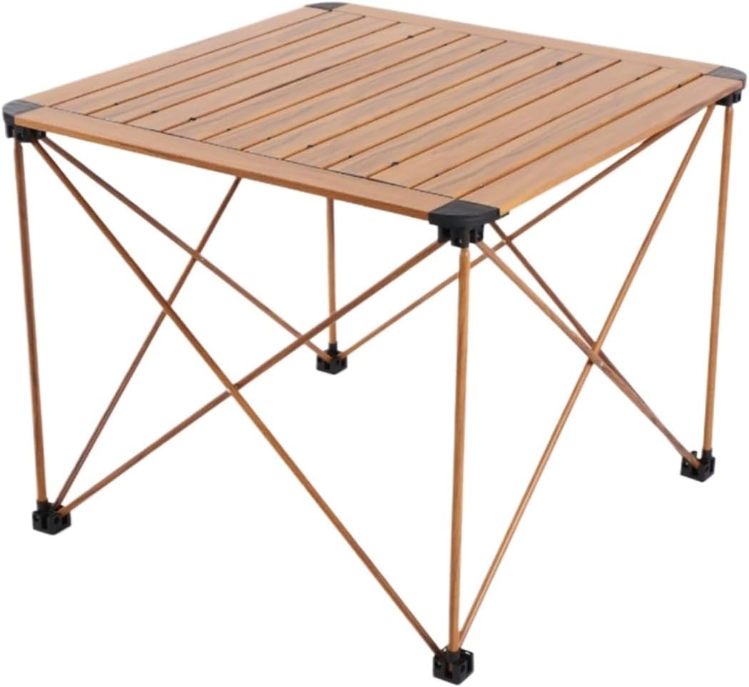 Tavolo pieghevole da campeggio in alluminio 52 x 52 x 46 cm - piano arrotolabile portatile - borsa da trasporto inclusa - per picnic campeggio e attività all'aperto