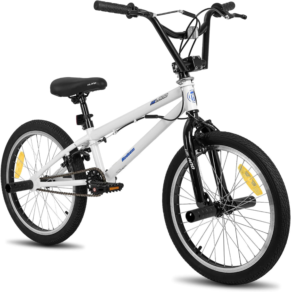Bici BMX HILAND Freestyle 20 pollici - telaio in lega di acciaio - rotore 360 gradi con 4 pegs in acciaio - modello per bambini e ragazzi da 7 a 12 anni