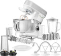 Sencor STM 3789SL - Robot da Cucina Planetario 1200 W Bianco - Ciotola in Acciaio da 5 Litri con Illuminazione LED - Frullatore Tritacarne e Cookie Maker