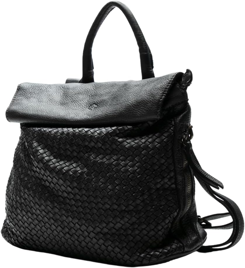 BARONE Zaino Donna in Vera Pelle - Zaino da Viaggio Capiente e Resistente - Porta PC Made in Italy - Accessorio in Pelle per Uso Quotidiano