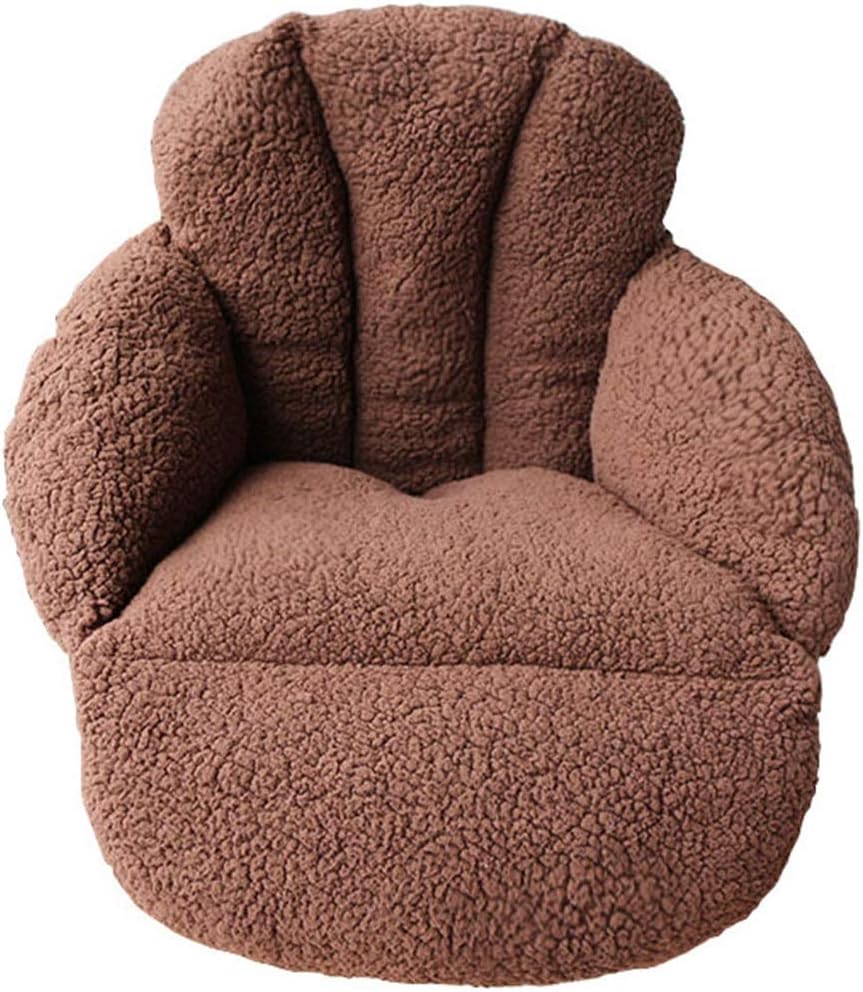 Poltrona a sacco color caffè con schienale alto - seduta ampia resistente all'acqua - design da salotto e gaming - per relax in ambienti interni ed esterni