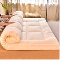 Letto da campeggio giapponese bianco 120 x 200 cm - materassino extra spesso pieghevole - design tradizionale - per riposo casa e campeggio