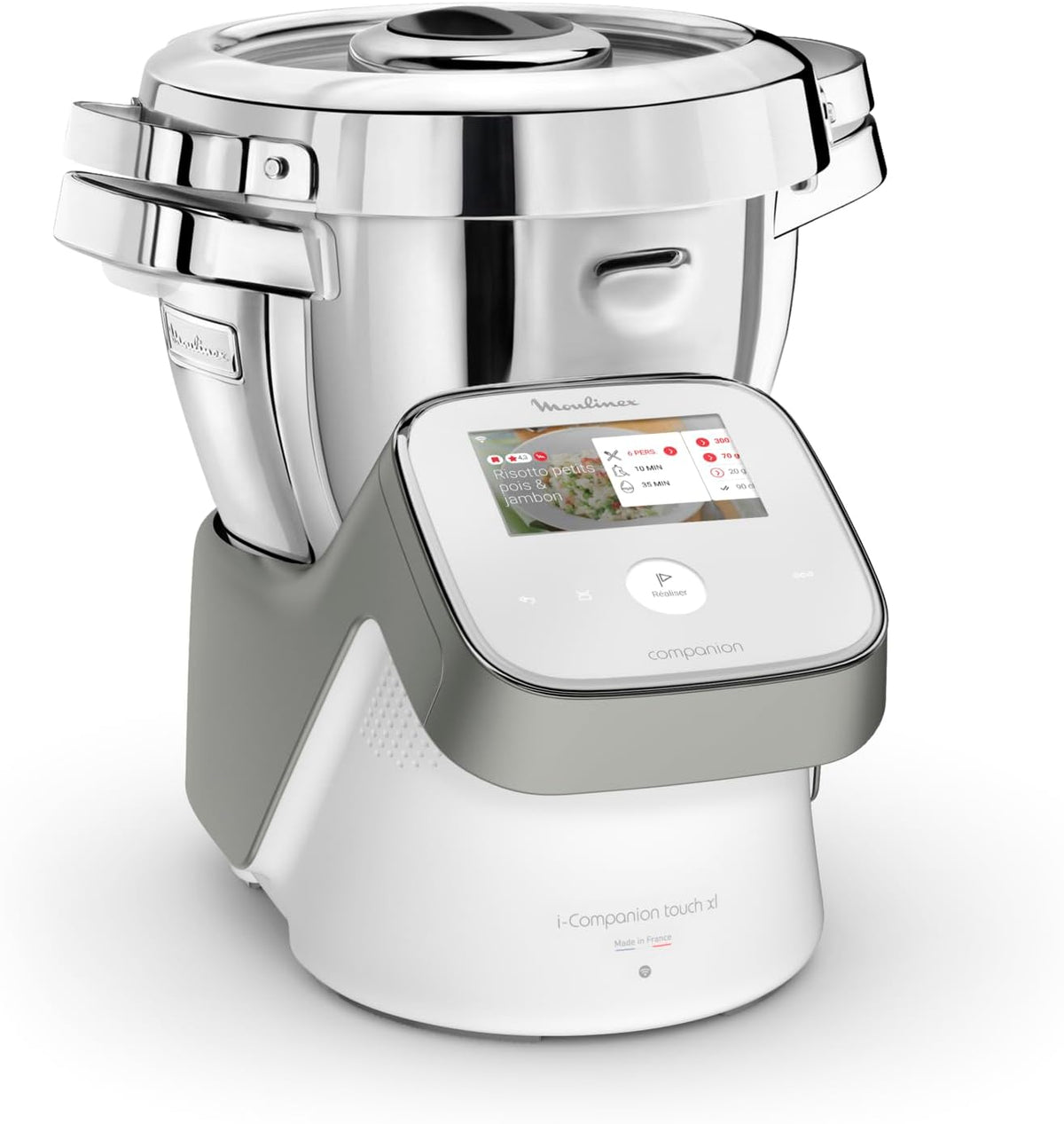Moulinex i Companion Touch XL HF937EK - Robot da Cucina Multifunzione 1550 W - Touch Screen e Bilancia Interattiva - Modello Argento 35,6 x 41 x 39,9 cm