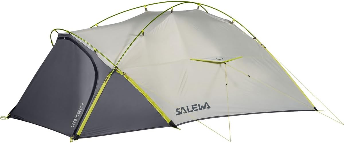 Salewa Litetrek II tenda da trekking per 2 persone - doppio telo e rivestimento in poliuretano - 4 stagioni - tenda compatta Lightgrey Cactus per escursioni