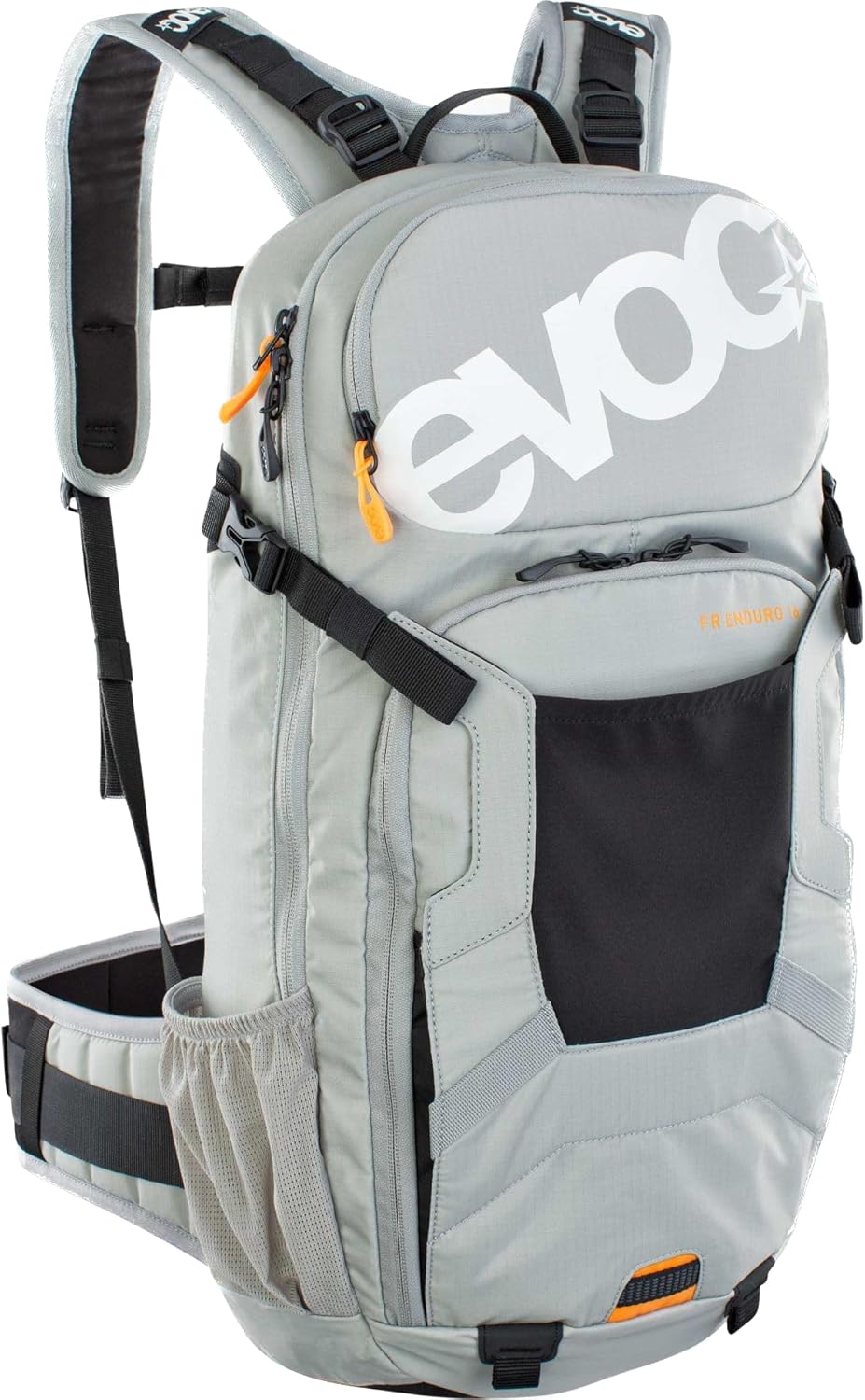 EVOC FR Enduro 16 - Zaino tecnico da ciclismo grigio pietra - Protezione dorsale Liteshield Back Protector - Scomparto attrezzi e idratazione 3 litri