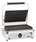 Casselin CGPRR - Grill Panini Professionale Grigio - Piastre Scanalate in Lega di Acciaio - 6 Impostazioni e Alimentazione 230 V
