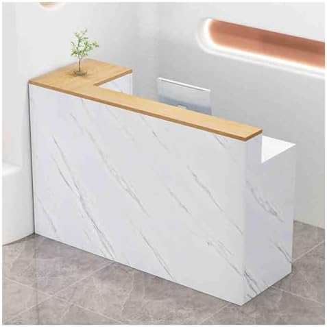Banco reception moderno - Bancone cassa per salone ristorante e vendita al dettaglio - Formato 100 x 100 cm - Piccola stazione accoglienza colore B-4
