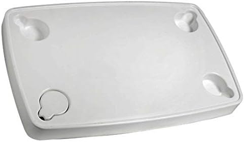 Tavolo OSCULATI in ABS bianco - piano rettangolare 81 x 51 cm - struttura e superficie in ABS - design compatto per barca e utilizzo come piano di appoggio